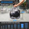 Reli. 65 Gallon Trash Bags | Heavy Duty | 6,480 Total | 120 Bags/Case, 54 Cases/Pallet | Made in USA | Black