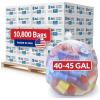 Reli. 40 to 45 Gallon Trash Bags | Heavy Duty | 10,800 Total | 150 Bags/Case, 72 Cases/Pallet | Made in USA | Clear
