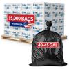 Reli. 40 to 45 Gallon Trash Bags | Heavy Duty | 15,000 Total | 250 Bags/Case, 60 Cases/Pallet | Made in USA | Black