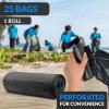 Reli. 50 Gallon Trash Bags (25 Count) | Black | Twist Ties Included | Extra Tough, Leak-Proof, Heavy Duty Garbage Bags | Ideal for Large Clean Ups