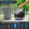Reli. 50 Gallon Trash Bags (50 Count) | Black | Twist Ties Included | Extra Tough, Leak-Proof, Heavy Duty Garbage Bags | Ideal for Large Clean Ups