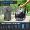 Reli. 65 Gallon Trash Bags (30 Count) | Black | Twist Ties Included | Extra Tough, Leak-Proof, Heavy Duty Garbage Bags | Ideal for Large Clean Ups