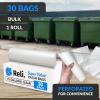 Reli. 95 Gallon Trash Bags Heavy Duty | 30 Trash Bags | Super Sizeable, Clear, Garbage for Serious Cleanup