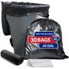 Reli. 65 Gallon Trash Bags (30 Count) | Black | Twist Ties Included | Extra Tough, Leak-Proof, Heavy Duty Garbage Bags | Ideal for Large Clean Ups