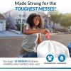 Reli. 2-4 Gallon Trash Bags Drawstring (125 Count) | Small Trash Bags 4 Gallon, Unscented | Ideal for Home, Bathroom, Office (White w/Drawstrings)