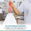 Reli. 2-4 Gallon Trash Bags Drawstring (125 Count) | Small Trash Bags 4 Gallon, Unscented | Ideal for Home, Bathroom, Office (White w/Drawstrings)