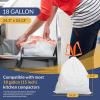 Reli. 18 Gallon Trash Compactor Bags (120 Pack) | 2 Mil Heavy Duty | Compatible with Kitchenaid, Whirpool, GE 15 Inch Compactors | No Slip Drawstring Kitchen Trash Bags | Leak-Proof & Tear Resistant