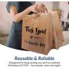 Reli. Reusable Thank You Bags | 125 Pack, 2 Mil | Brown/Kraft Shopping Bags Plastic | 12″ L x 6.75″ W x 14″ H | Ideal for Groceries, Retail, Food Take Out/To Go, Small Business