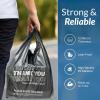 Reli. Thank You Plastic Bags | 100 Pack | (11.5″ x 6.5″ x 21″), Black | Plastic Bags with Handles | Ideal for Grocery, Shopping, Food Take Out, Restaurants, Small Business