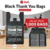 Reli. Thank You Plastic Bags | 1000 Pack | (11.5″ x 6.5″ x 21″), Black | Plastic Bags with Handles | Ideal for Grocery, Shopping, Food Take Out, Restaurants, Small Business