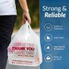 Reli. Thank You Plastic Bags | 150 Pack | (11.5″ x 6.5″ x 21″), White | Plastic Bags with Handles | Ideal for Grocery, Shopping, Food Take Out, Restaurants, Small Business