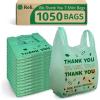 Reli. Biodegradable Thank You Bags | 1,050 Count (11.5″ x 6.5″ x 21″) | Green Plastic Bags with Handles | Ideal for Grocery, Shopping, Food Take Out, Small Business | Oxo-Biodegradable Plastic