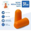 Reli. Foam Ear Plugs (100 Pairs Bulk), Individually Wrapped | 31 dB NRR | Disposable Foam Ear Plugs for Sleeping Noise Cancelling | Blocks Loud Noises for Snoring, Concerts, Travel (Peach)(1 Count (Pack of 200))