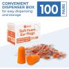 Reli. Foam Ear Plugs (100 Pairs Bulk), Individually Wrapped | 31 dB NRR | Disposable Foam Ear Plugs for Sleeping Noise Cancelling | Blocks Loud Noises for Snoring, Concerts, Travel (Peach)(1 pair (Pack of 100))