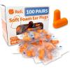Reli. Foam Ear Plugs (100 Pairs Bulk), Individually Wrapped | 31 dB NRR | Disposable Foam Ear Plugs for Sleeping Noise Cancelling | Blocks Loud Noises for Snoring, Concerts, Travel (Peach)(1 pair (Pack of 100))