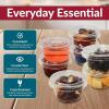 Reli. 3.25 oz Condiment Containers with Lids (100 sets) | Ideal for Sauce, Souffle, Samples, Jello Shot Cups | Disposable, BPA-Free Plastic | Small Containers 3.25oz, Bulk