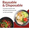 Reli. Meal Prep Container Bowls, 24 oz. | 50 Pack | Round Meal Prep Containers with Lids | Reusable 24 oz Bowls with Lids | Microwavable, Black Food Storage Boxes | Black