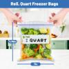 Reli. Quart Freezer Bags (350 Count) 7×7.75 inch, Freezer Bags Quart Size | 1Qt Double Zipper, Press to Seal, Write On Label | Food Storage for Freezing Bulk | Clear