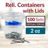 Reli. 2 oz Condiment Containers with Lids (100 sets) | Ideal for Sauce, Souffle, Samples, Jello Shot Cups | Disposable, BPA-Free Plastic | Small Containers 2oz, Bulk