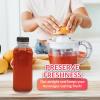 Reli. Plastic Juice Bottles (48 Pack, 12 oz) Square Plastic Juice Bottles with Caps & Sticker Labels | Clear, Empty for Juicing 12oz | Disposable, Smoothies(48)