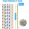 Reli. 1000 Pack Paper Straws (Assorted Colors) | Bulk Pack | Paper Straws for Drinking – Disposable, Biodegradable/Eco-Friendly | Rainbow, Multi-Color | Use for Crafts, Party, Restaurants