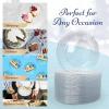 Reli. 110 Pcs Plastic Dessert Plates, Disposable (6 inch, Clear)| Small Plates for Party, Heavy Duty | Hard Plastic Dessert Platter for Cake, Wedding, Birthday, Salad/Appetizer (6″)