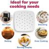 Reli. Air Fryer Parchment Paper Liners (400 Pcs) White | 8.5 Inch Square Disposable Liner Sheets | Parchment Paper for Air Fryer, Steaming, Baking | Perforated, Food Grade