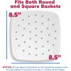 Reli. Air Fryer Parchment Paper Liners (400 Pcs) White | 8.5 Inch Square Disposable Liner Sheets | Parchment Paper for Air Fryer, Steaming, Baking | Perforated, Food Grade