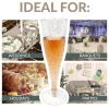 Reli. Champagne Flutes Plastic | 100 Pack | 4.5 oz – Gold Glitter | Premium Plastic Champagne Flutes | Party-Perfect for Celebrations