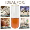 Reli. Champagne Flutes Plastic | 15 Pack | 9 oz – Gold Rim Clear | Stemless Premium Plastic Champagne Flutes | Party-Perfect for Celebrations