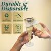 Reli. Plastic Champagne Flutes (50 Pack, 4.5oz) Gold Rim & Glitter | Disposable Champagne Flutes for Champagne, Mimosa, Cocktail, Wedding | BPA-Free Plastic Champagne Glasses Disposable, Shatterproof