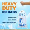 Reli. Plastic Ice Bags 8lb (120 Pack Bulk) Cotton Drawstring | 11″x19″ Reusable Heavy Duty Bags for Ice Machine, Freezer Storage | Clear, Freezer Safe (1.5 Mil)(120)