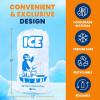 Reli. Plastic Ice Bags 8lb (60 Pack) Cotton Drawstring | 11″ x 19″ Reusable Heavy Duty Bags for Ice Machine, Freezer Storage | Clear, Freezer Safe (1.5 Mil)