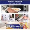 Reli. Plastic Wrap for Food (12″ x 800 SQ. FT.) Cling Wrap with Slide Cutter | Clear, Kitchen Use Plastic Cling Film for Food Service | Microwave Safe
