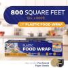 Reli. Plastic Wrap for Food (12″ x 800 SQ. FT.) Cling Wrap with Slide Cutter | Clear, Kitchen Use Plastic Cling Film for Food Service | Microwave Safe
