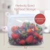 Reli. Reusable Silicone Bags (2 Pack) | Sandwich (1000 ml), Clear | Silicone Bags for Food Storage | Reusable Food Storage for Meal Prep | Leak-Proof, Dishwasher/Freezer Safe