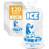 Reli. Plastic Ice Bags 8lb (120 Pack Bulk) Cotton Drawstring | 11″x19″ Reusable Heavy Duty Bags for Ice Machine, Freezer Storage | Clear, Freezer Safe (1.5 Mil)(120)