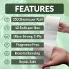 Reli. Bamboo Toilet Paper (12 Jumbo Rolls) | 3 Ply Toilet Paper (350 Sheets/Roll) Bathroom Tissue | Organic Bath Tissue | Bamboo Chemical Free Rolls (4200 Sheets Total)(Standard 3-Ply (12 Rolls))