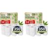 Reli. Bamboo Toilet Paper (12 Jumbo Rolls) | 3 Ply Toilet Paper (350 Sheets/Roll) Bathroom Tissue | Organic Bath Tissue | Bamboo Chemical Free Rolls (4200 Sheets Total)(Standard 3-Ply (12 Rolls) (Pack of 2))