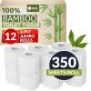 Reli. Bamboo Toilet Paper (12 Jumbo Rolls) | 3 Ply Toilet Paper (350 Sheets/Roll) Bathroom Tissue | Organic Bath Tissue | Bamboo Chemical Free Rolls (4200 Sheets Total)(Standard 3-Ply (12 Rolls))
