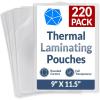 Reli. Thermal Laminating Pouches (220 Pack, Letter Size) | Laminating Sheets 8.5 x 11 | 5 Mil Comparable, Thick Lamination Pouches | Clear Plastic Paper for Heat Laminator Machine (9 x 11.5″)