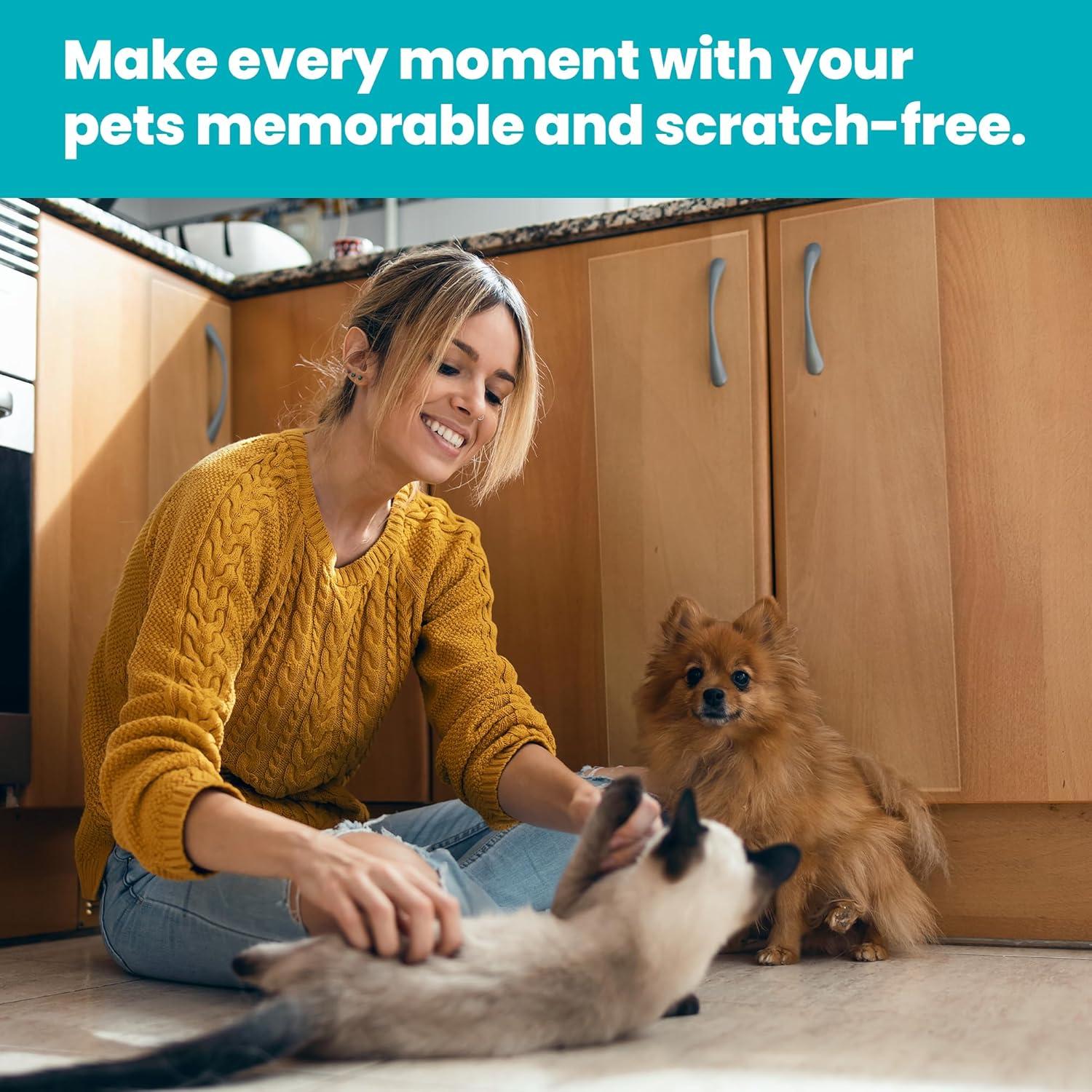 image:imageReli Door Protector from Dog Scratching 2 Pack 40 x 82 AntiScratch Door Protector for Cats amp Dogs Clear Durable AntiScratch Shield from Pet Scratching