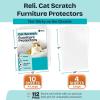 Reli. Cat Scratch Furniture Protector (14 Pack w/Pins) XL | Cat Couch Protector from Claws | Clear Plastic Anti Scratch Furniture Shield for Sofa