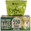 Reli. Biodegradable Dog Poop Bags (550 Count, Bulk) (Large Single Roll – Dispenser Box) | 9×13″ Large Dog Bags for Poop | Green, Eco-Friendly | Oxobiodegradable Pet Waste Disposal | Unscented