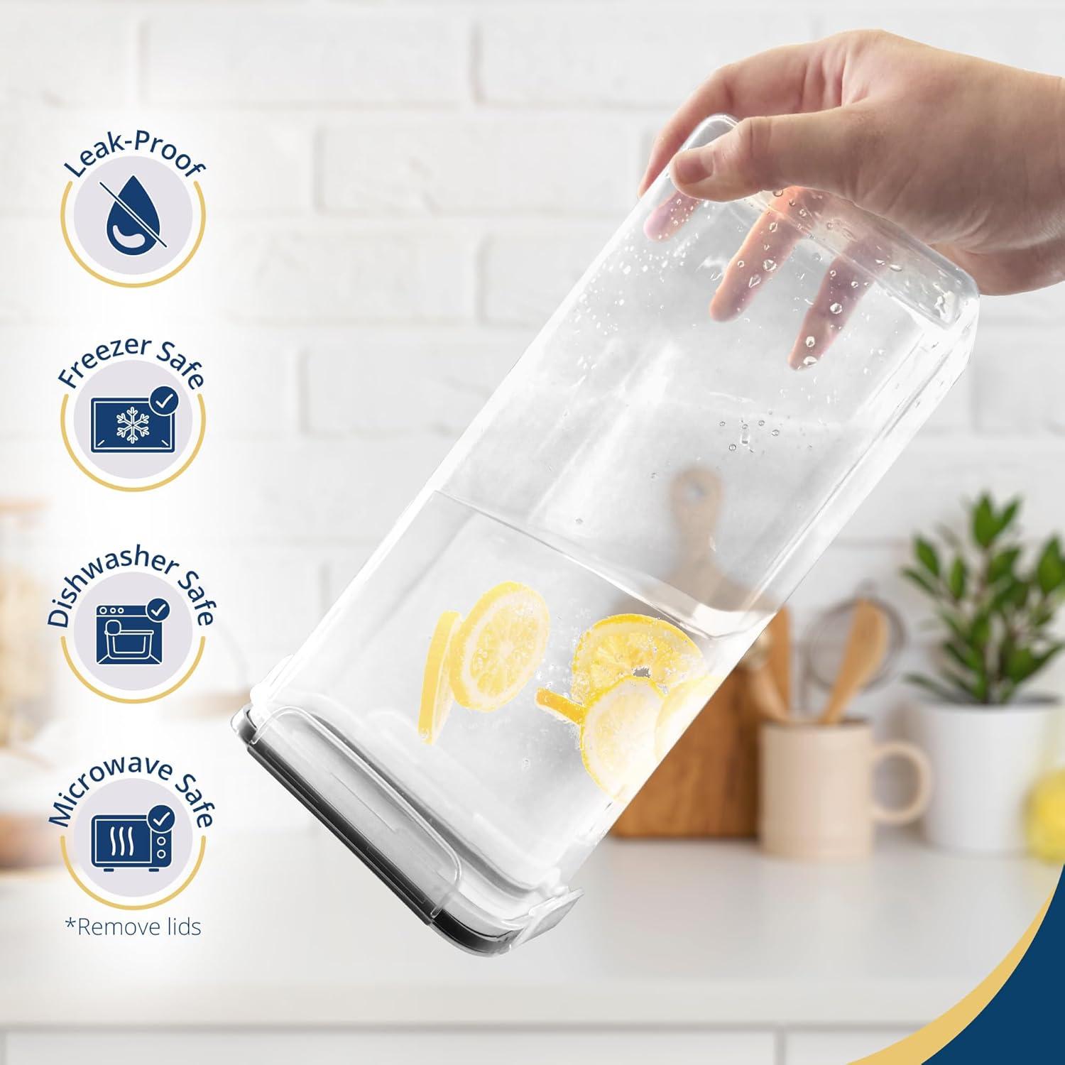 image:imageReli Airtight Food Storage Containers with Lids 16 Sets Kitchen Organizers and Storage Pantry Organizers BPA Free Plastic Food Containers Super Variety Pack wMeasuring Cup 18 Labels Pen
