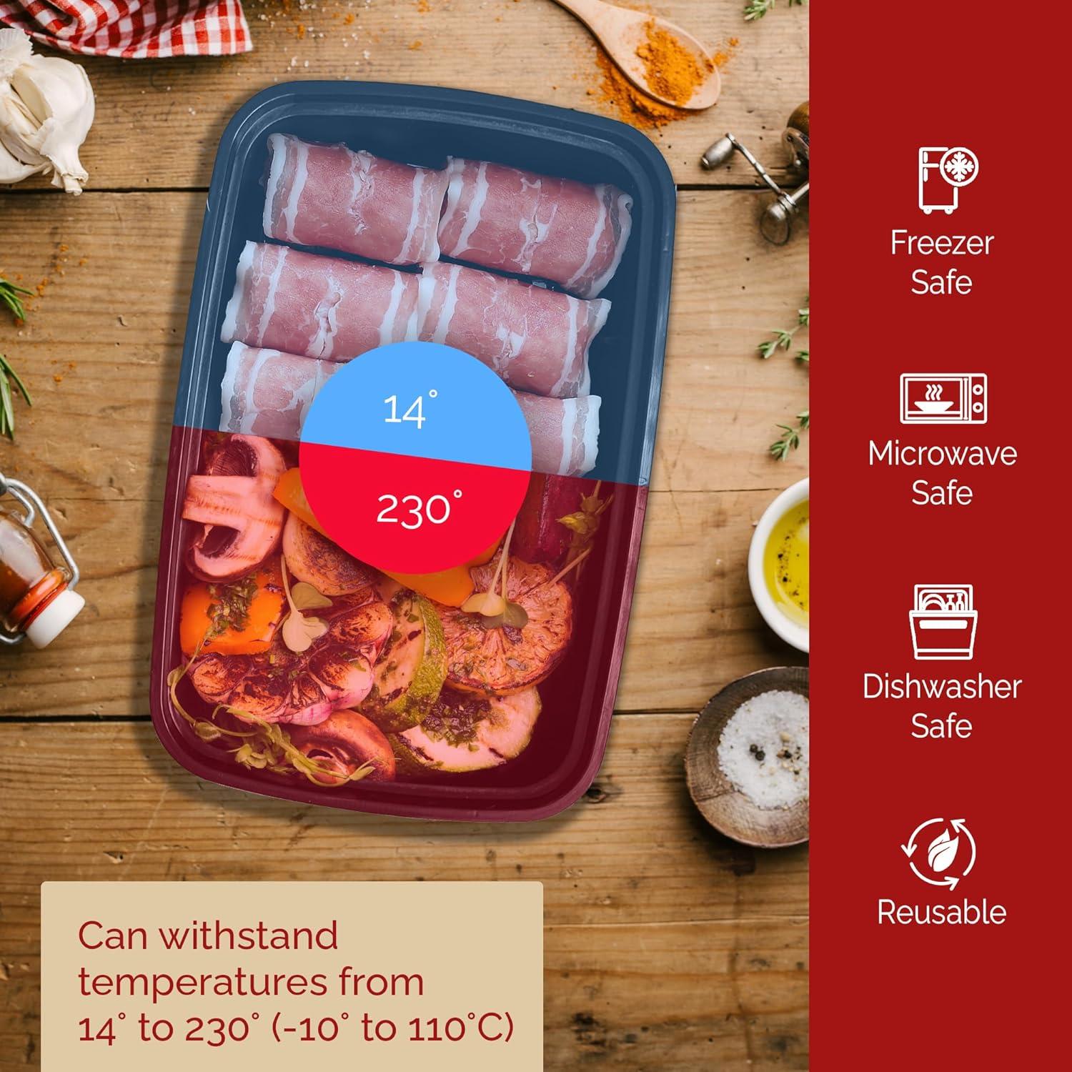 image:imageReli Meal Prep Containers 32 oz 25 Pack 1 Compartment Meal Prep Containers Reusable Microwave Safe Plastic Togo Box for Food Boxes for Takeout To Go Leftover Food