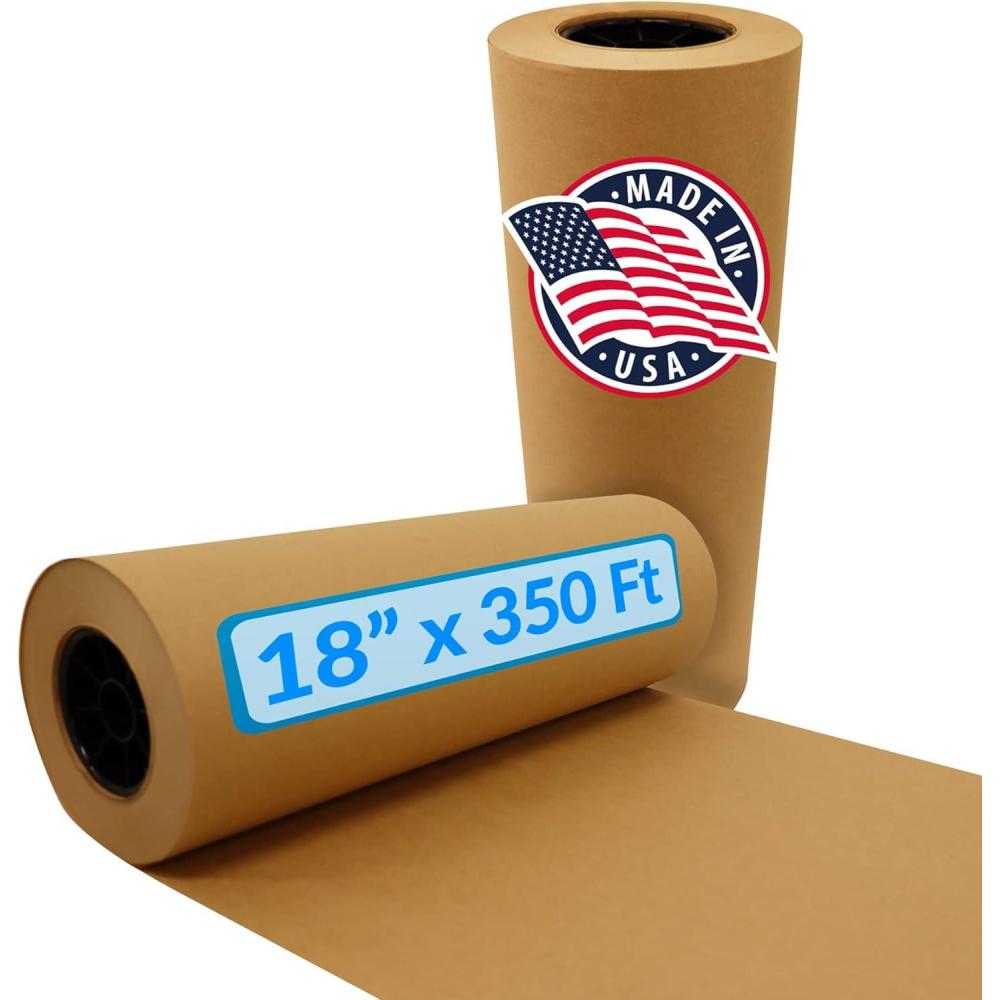 image:imageMade in USA Bulk Value 18 x 350 ft 4200 inches Reli Brown Butcher Paper Roll Food Grade Kraft Paper for BBQ Smoking Meat Meat Wrapping Unwaxed Brown18 x 350 Ft Butcher Paper