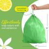 Reli. 4 Gallon Trash Bags Drawstring (50 Count) | Citrus Scented Small Trash Bags | Garbage Liners for Bathroom Can | 2 Gal – 3 Gallon – 4 Gal Small Can Liners (Green)