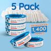 Reli. Diaper Pail Refill Bags, Compatible with Genie Complete, Expressions (5 Pack) | Pail Refills Unscented | Odor Blocking, Strong, Easy Replacement | Holds up to 1,400 Newborn Diapers