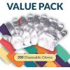 Reli. Disposable Gloves | 200 Pcs Bulk | Food Grade/Safe/Service/Prep | One Size Fits All | Poly Plastic Gloves for Cooking/Kitchen | Embossed PE Plastic for Hand Protection (Clear)